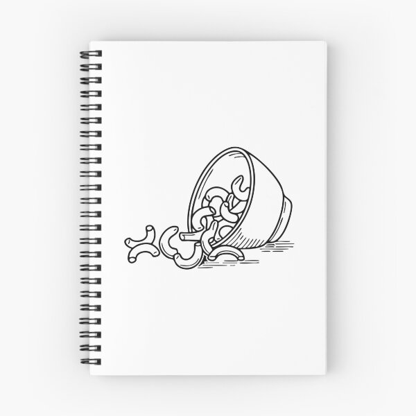 Item preview, Macaroni spilling from a tipped over bowl designed and sold by rasagamastore.