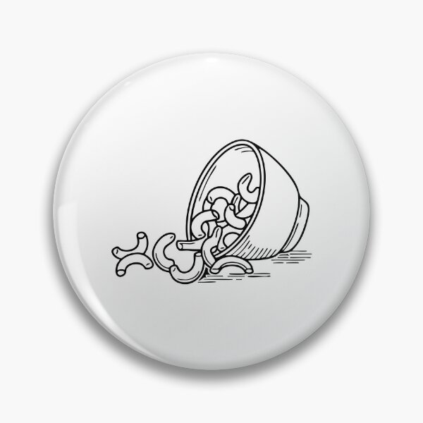 Item preview, Macaroni spilling from a tipped over bowl designed and sold by rasagamastore.