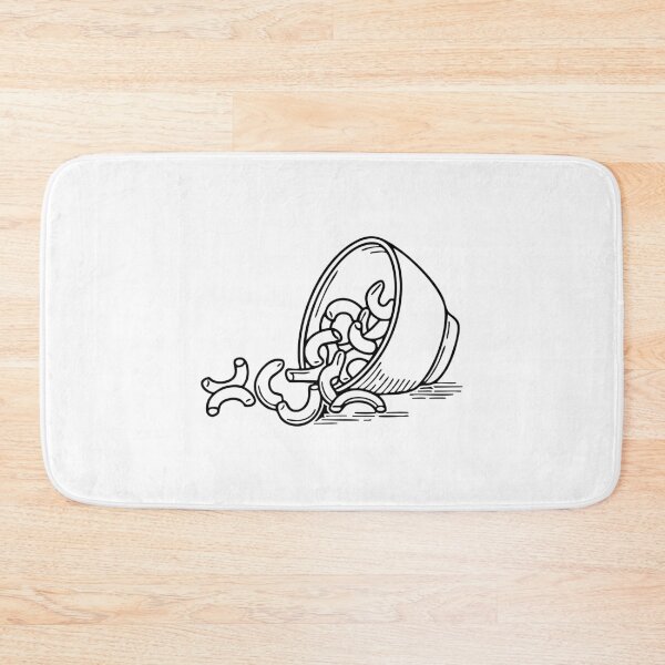 Item preview, Macaroni spilling from a tipped over bowl designed and sold by rasagamastore.