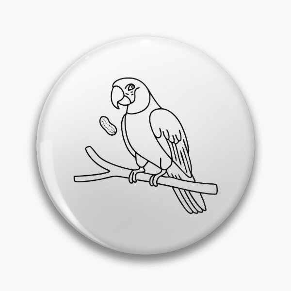 Item preview, Macaw perched on a tree branch holding a peanut designed and sold by rasagamastore.