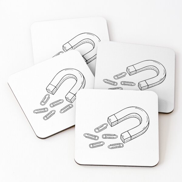 Item preview, Magnet attracting scattered paperclips designed and sold by rasagamastore.