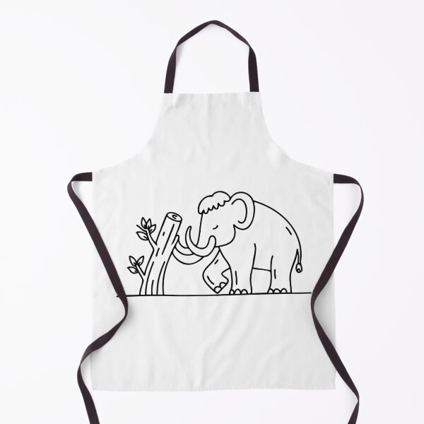 Item preview, Mammoth pushing against a fallen tree with its massive head designed and sold by rasagamastore.