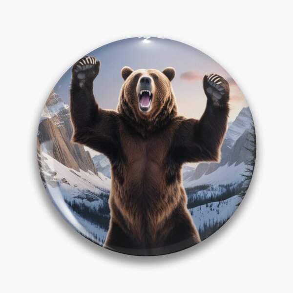 Item preview, "COURAGE" – Powerful Bear in Nature | Inspirational Animal Art designed and sold by AIKNOCKTECK.