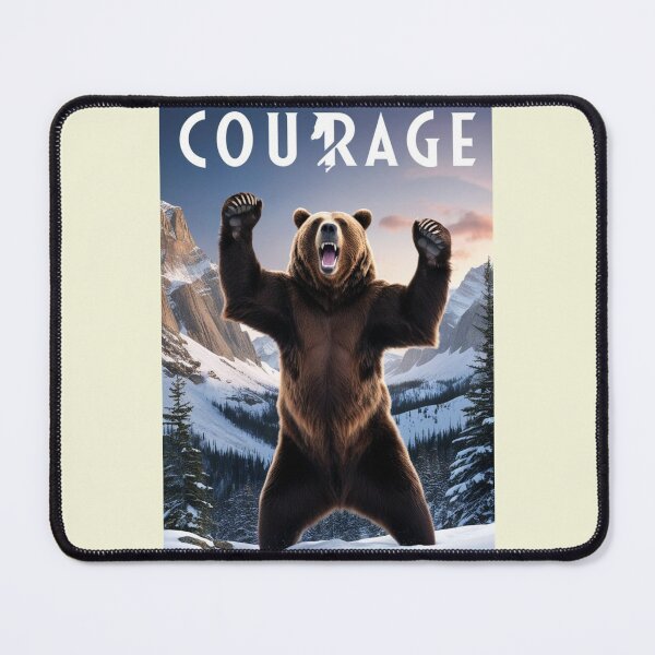 Item preview, "COURAGE" – Powerful Bear in Nature | Inspirational Animal Art designed and sold by AIKNOCKTECK.
