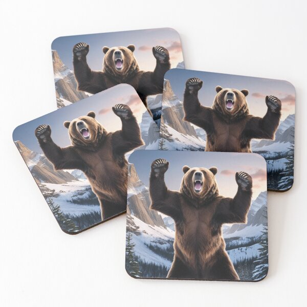 Item preview, "COURAGE" – Powerful Bear in Nature | Inspirational Animal Art designed and sold by AIKNOCKTECK.