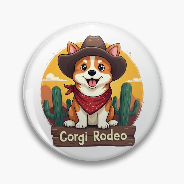 Item preview, Corgi Rodeo – Vintage Western Charm & Cute Canine Personality designed and sold by zoughlal.