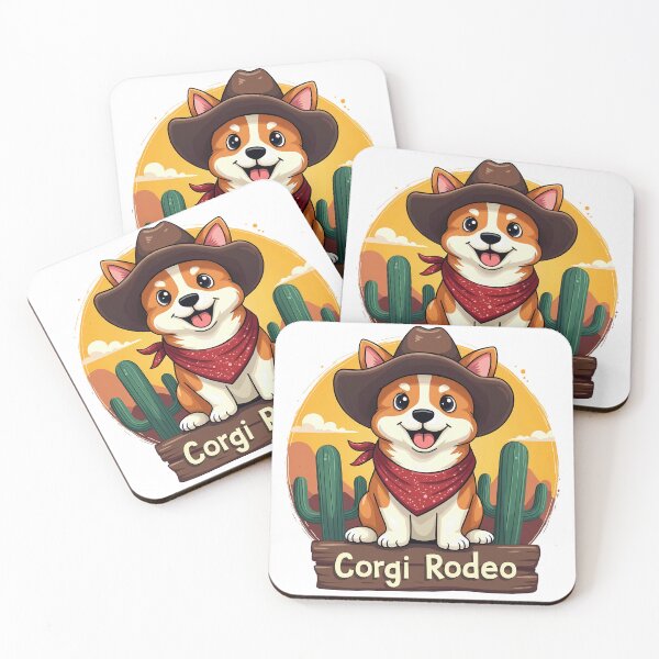 Item preview, Corgi Rodeo – Vintage Western Charm & Cute Canine Personality designed and sold by zoughlal.