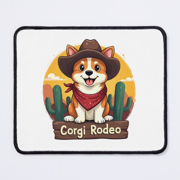 Item preview, Corgi Rodeo – Vintage Western Charm & Cute Canine Personality designed and sold by zoughlal.