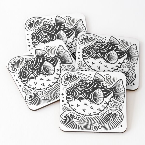 Item preview, Japanese Pufferfish – Ocean Waves & Cultural Symbolism designed and sold by D'riftr.