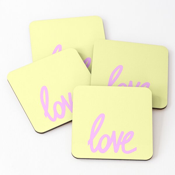 Item preview, Love Pink and Yellow – Handwritten Barbie-Inspired Design designed and sold by pointense.