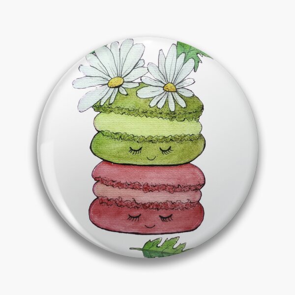 Item preview, Macarons topped with daisies _ light designed and sold by Paintedhues.
