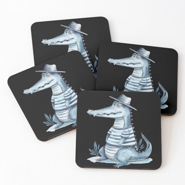 Item preview, Funny cute crocodile - American Alligator watercolor crocodile designed and sold by SlocifieShop.