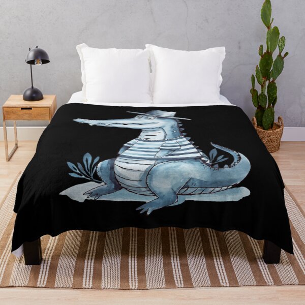Item preview, Funny cute crocodile - American Alligator watercolor crocodile designed and sold by SlocifieShop.