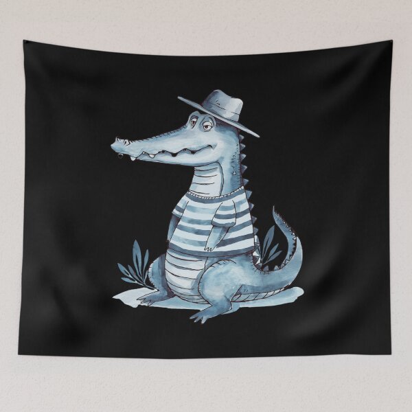 Item preview, Funny cute crocodile - American Alligator watercolor crocodile designed and sold by SlocifieShop.
