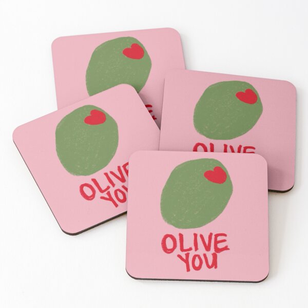 Item preview, Olive You – Pink Cute Heart Pinterest-Inspired Design designed and sold by pointense.