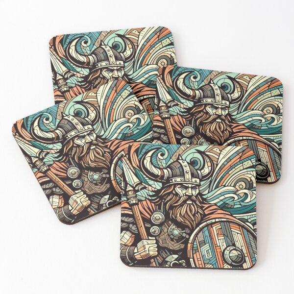 Item preview, Abstract drawing of a Viking warrior designed and sold by Gabriel-Flores.