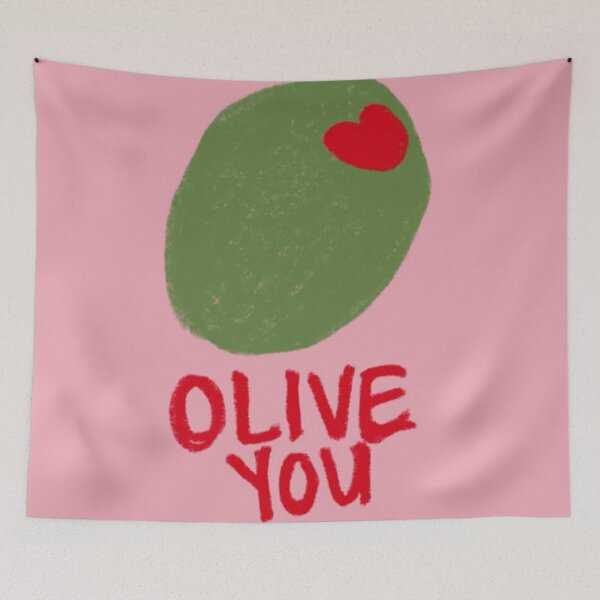 Item preview, Olive You – Pink Cute Heart Pinterest-Inspired Design designed and sold by pointense.