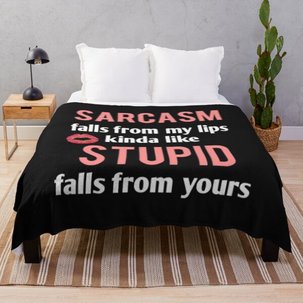 Item preview, Sarcasm Falls from My Lips - Pink Sassy Quote designed and sold by Black_Art.