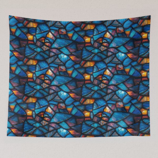 Item preview, Blue Stained Glass Mosaic Art designed and sold by NTGUILTY.