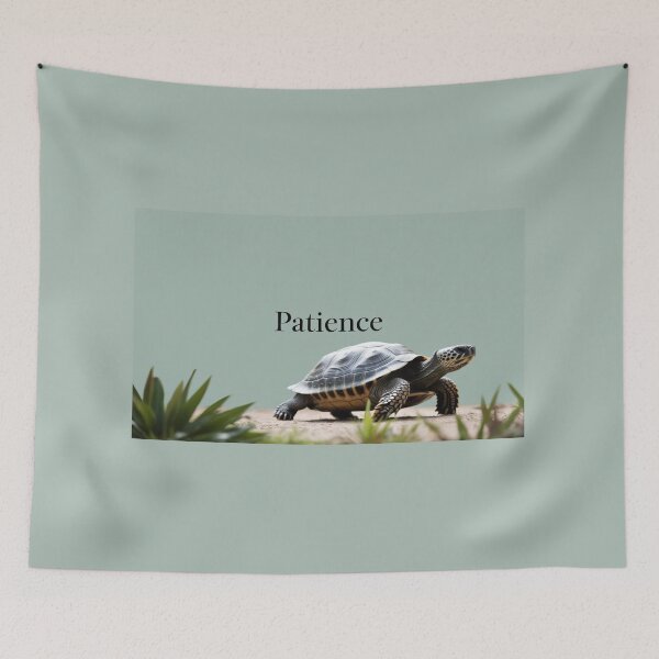 Item preview, Turtle – Patience | Inspiring Animal Art with Real Turtle Image designed and sold by AIKNOCKTECK.