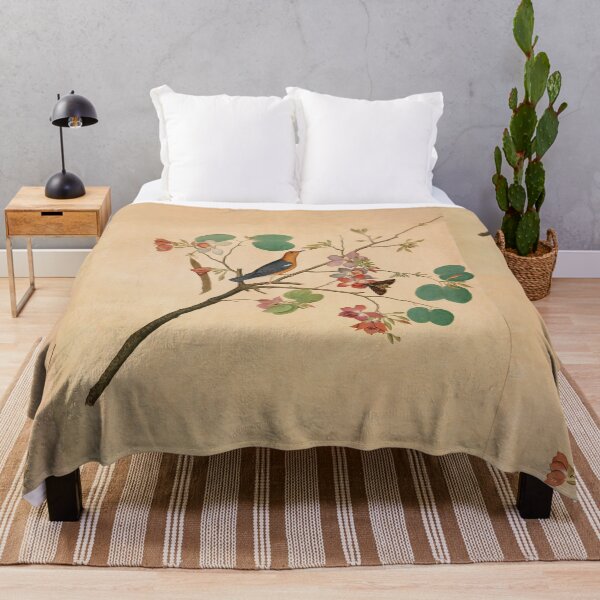 Item preview, An Orange-Headed Ground Thrush and  Orchid Branch designed and sold by ClassicPixl.