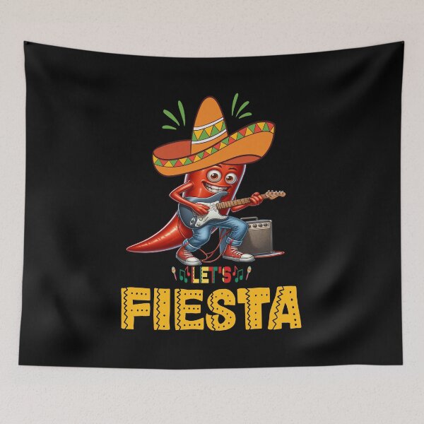 Item preview, Let's Fiesta Mexico Fiesta Taco Guitar Cactus Cinco De Mayo  designed and sold by MizoX7.