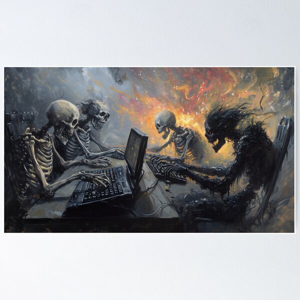 Vista previa del artículo con la obra «Teoría de la Internet Muerta», diseñado y vendido por PaigeCompositor.