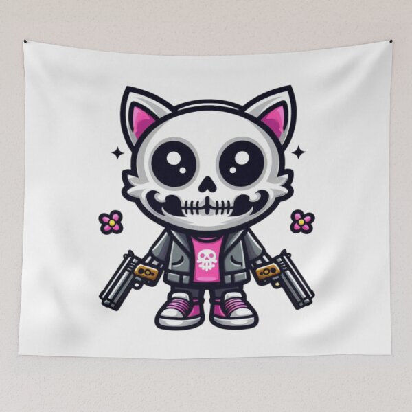 Item preview, Rebel Skeleton Cat designed and sold by TrendNest Designs USA.
