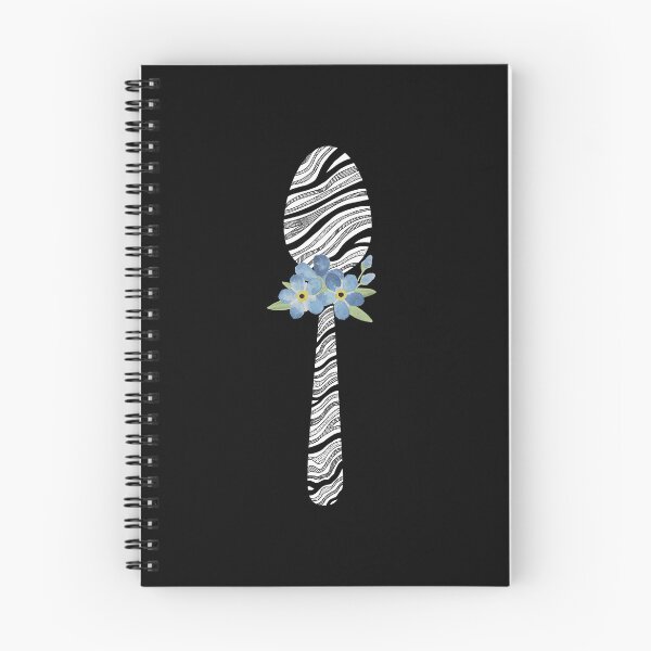 Item preview, Doodled Zebra Print Spoon & Forget Me Nots designed and sold by spoonlessmarket.