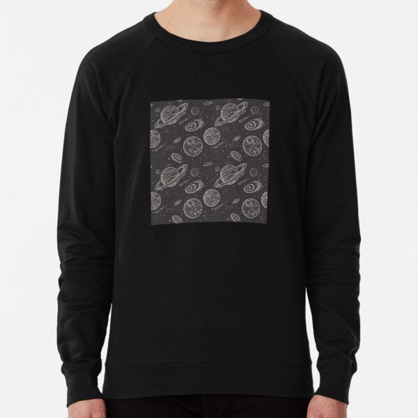 Item preview, Hand drawn abstract Outerspace with planets comets and stars repeating pattern designed and sold by Jdawnink.