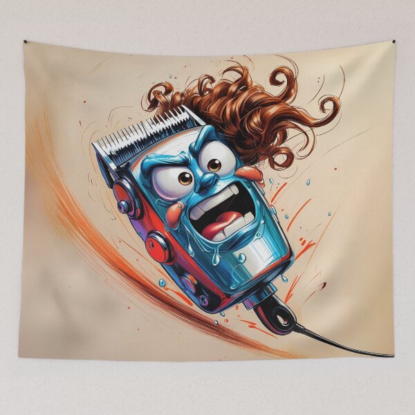 Item preview, Barber Clippers in Action – High-Speed Grooming designed and sold by KateVil.