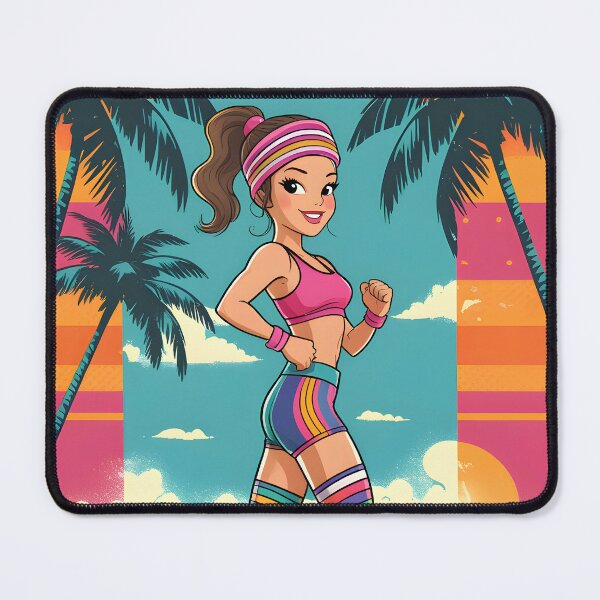 Item preview, Retro Beach Fitness - 80s Workout Vibes designed and sold by Rawecz Studio.