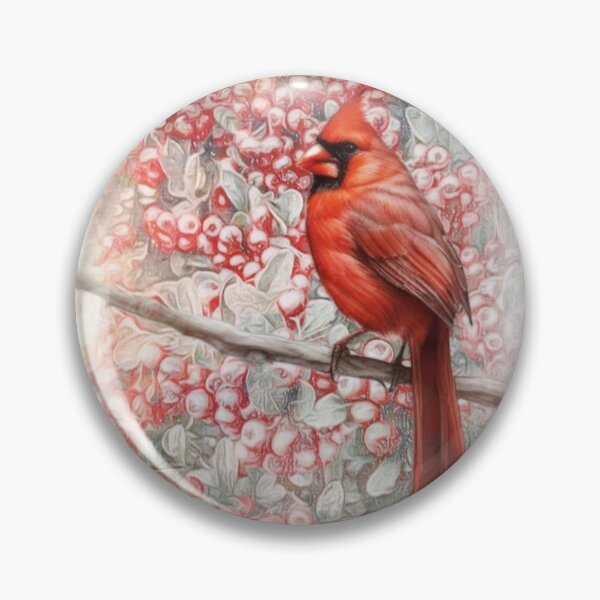 Item preview, Red Cardinal Perched On A Branch  designed and sold by Pretty-Bird.