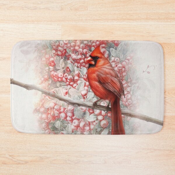 Item preview, Red Cardinal Perched On A Branch  designed and sold by Pretty-Bird.