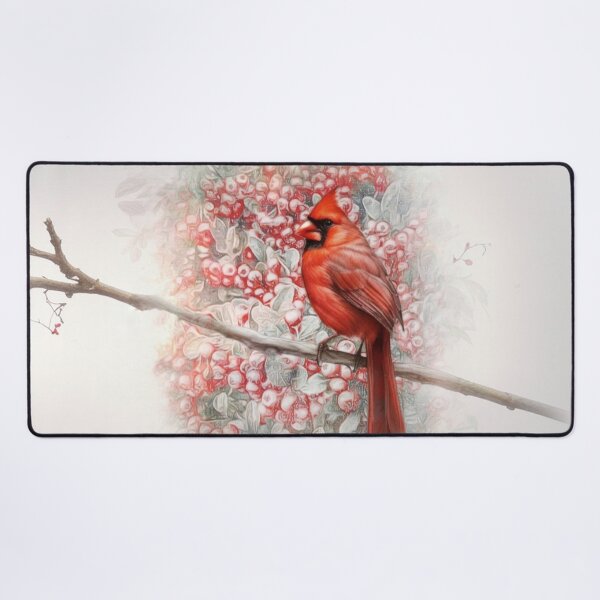 Item preview, Red Cardinal Perched On A Branch designed and sold by Pretty-Bird.
