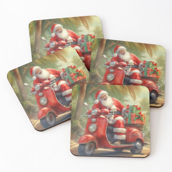 Item preview, Santa Claus In The Tropics On A Red Scooter  designed and sold by Pretty-Bird.