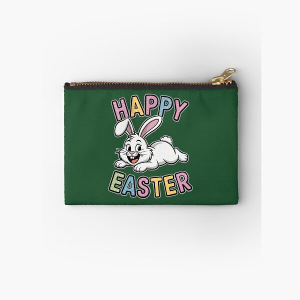 Item preview, Cute Happy Easter Bunny Illustration with Colorful Festive Text designed and sold by ElenaHrubes.