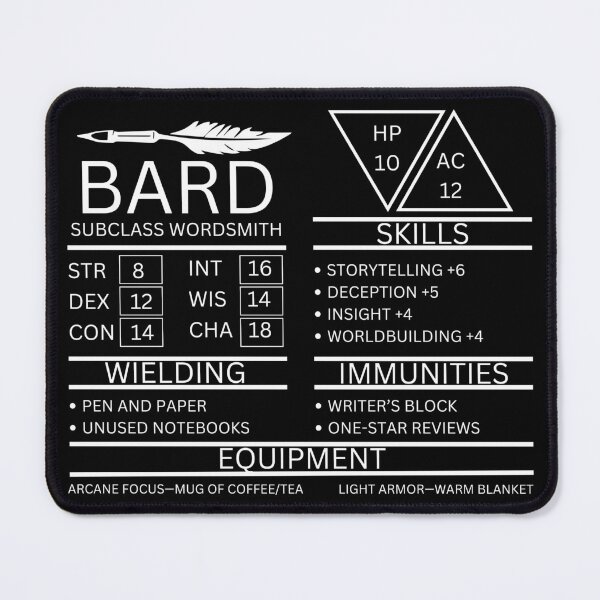 Item preview, BARD Subclass Wordsmith designed and sold by Fandom Misfits.