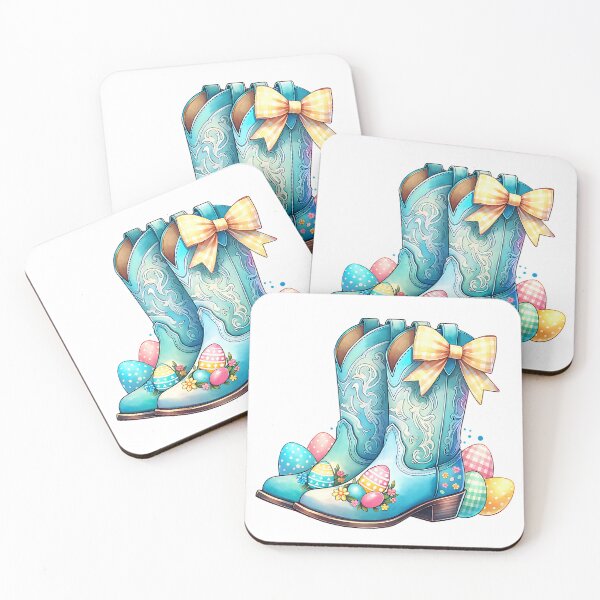 Item preview, Easter Coquette Cowgirl Boots and Bow with Eggs designed and sold by Gsallicat.