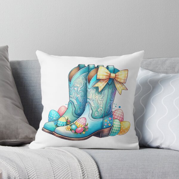 Item preview, Easter Coquette Cowgirl Boots and Bow with Eggs designed and sold by Gsallicat.