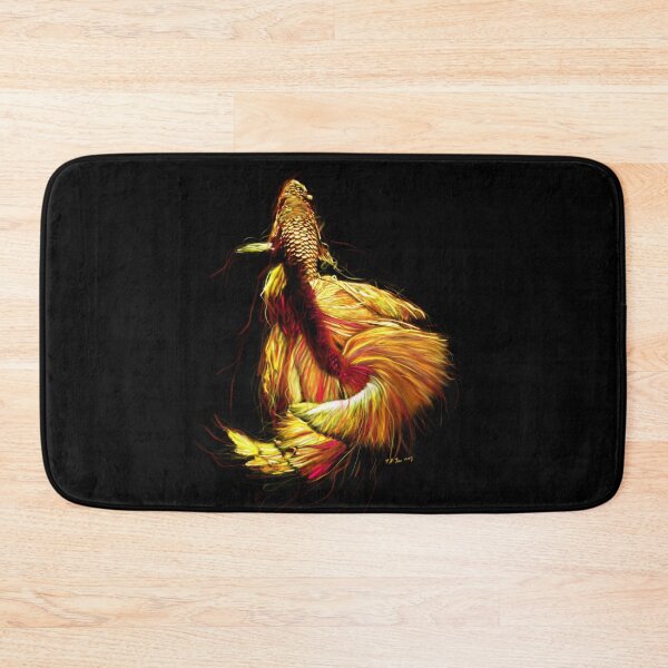 Item preview, Golden Betta Dance: Fiery Aquatic Art Print designed and sold by DeeplyShallow Art.