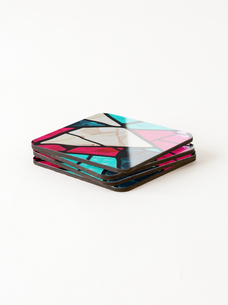 Thumbnail 4 of 5, Coasters (Set of 4), Stained glass RBY designed and sold by mwebba2005.