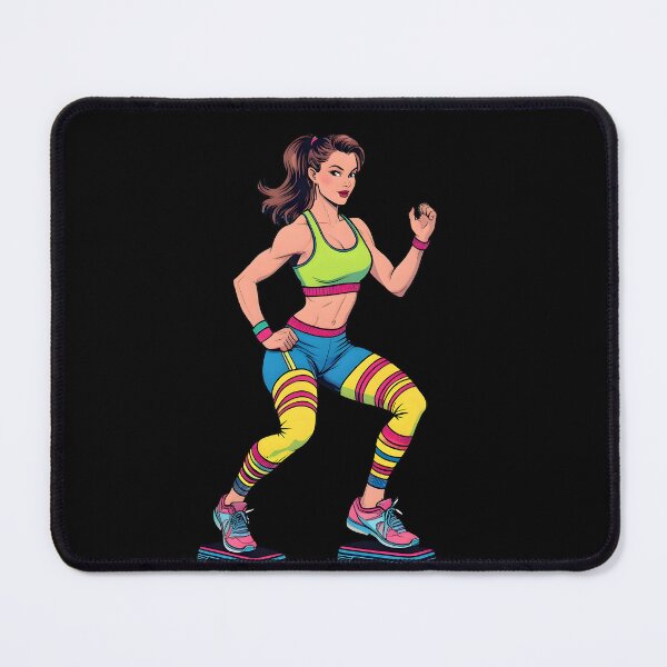 Item preview, Retro Step Aerobics - 80s Fitness Cartoon designed and sold by Rawecz Studio.