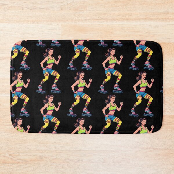 Item preview, Retro Step Aerobics - 80s Fitness Cartoon designed and sold by Rawecz Studio.