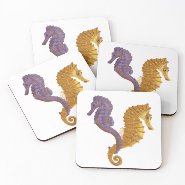Item preview, Seahorse Pair Ocean Art designed and sold by Romanticize the Life.