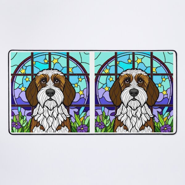 Item preview, Stained Glass Bernedoodle Under a Starry Sky designed and sold by Fredster1966.