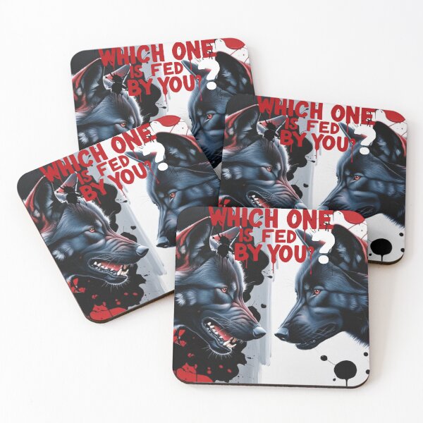 Item preview, Two wolfs  battle abstract art designed and sold by Inkoverse32.