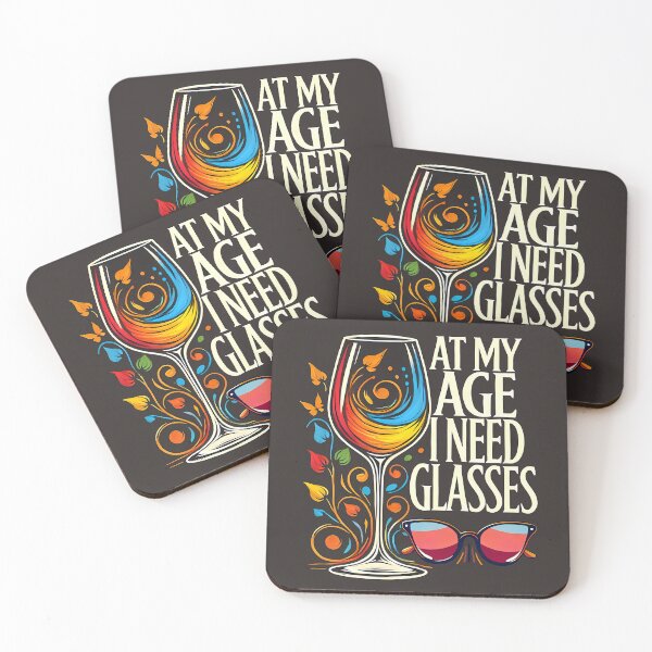 Item preview, At My Age I Need Glasses, typography designed and sold by maxmaj.