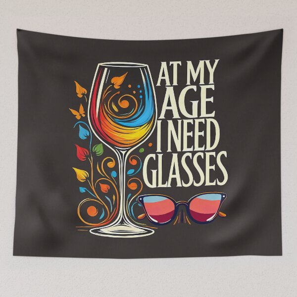 Item preview, At My Age I Need Glasses, typography designed and sold by maxmaj.
