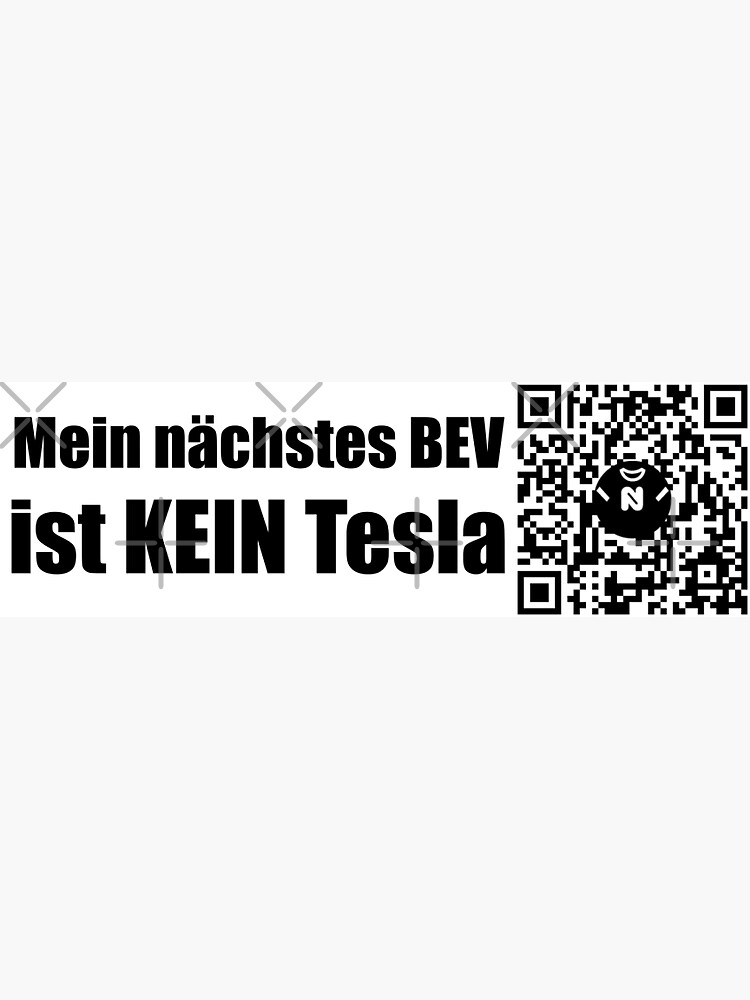 Thumbnail 3 of 3, Sticker, Mein nächstes BEV ist KEIN Tesla - Small Print designed and sold by Nicos-NovelTs.